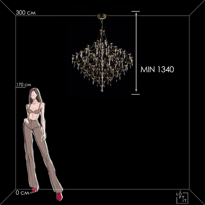Светильник LOFT IT 10259/1000 Gold Asfour