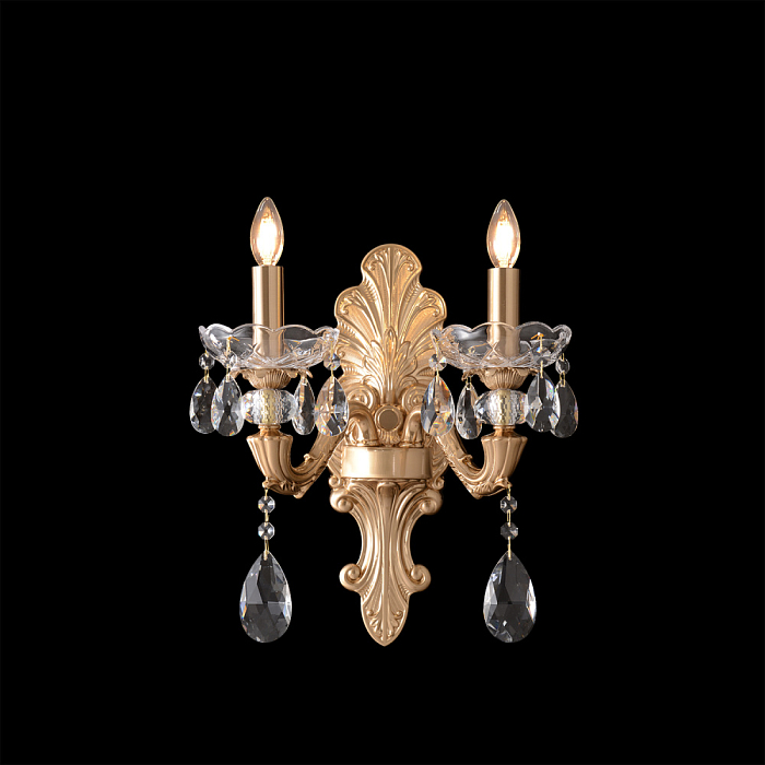 Crystal Lux ELIZABETH AP2 BRASS