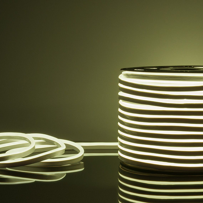 Уличный светильник Elektrostandard Гибкий неон 220V 9,6W 120Led 2835 IP67 односторонний холодный белый, 50 м