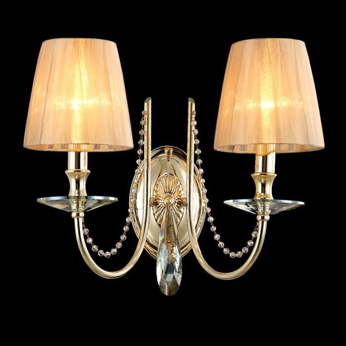 Бра Crystal Lux абажур VICTORIA CARAMEL