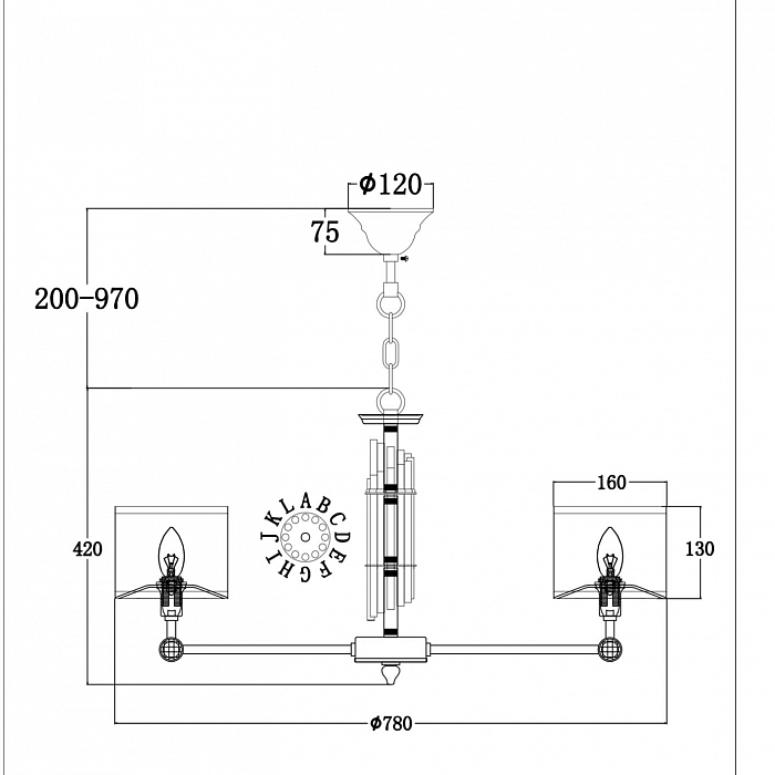 Люстра Maytoni MOD088PL-08BS